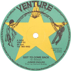 Junior English Got To Come Back Vinyl 12" USED