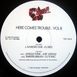 DJ Red / Just Jungle / Tonic Here Comes Trouble . Vol III Vinyl 12" USED