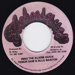 Tenor Saw / Buju Banton Ring The Alarm Quick Vinyl 7" USED