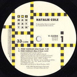 Natalie Cole Pink Cadillac Vinyl 12" USED