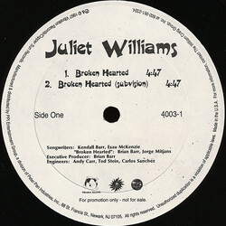 Juliet Williams Broken Hearted Vinyl 12" USED