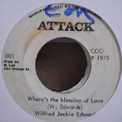 Jackie Edwards / The Aggrovators Where's The Blessing Of Love / A Blessed Version Vinyl 7" USED