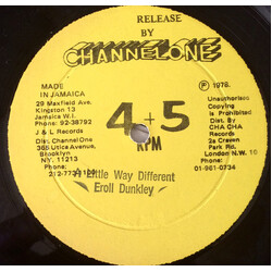 Errol Dunkley A Little Way Different Vinyl 12" USED