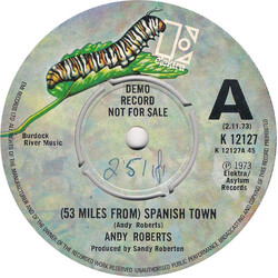 Andy Roberts (3) (53 Miles From) Spanish Town / Clowns On The Road Vinyl 7" USED
