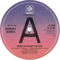 Herman's Hermits Heart Get Ready For Love Vinyl 7" USED