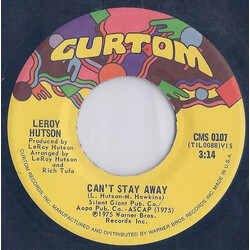Leroy Hutson Can't Stay Away Vinyl 7" USED