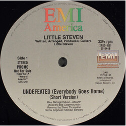 Little Steven Undefeated (Everybody Goes Home) (Short Version) Vinyl 12" USED