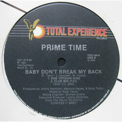 Prime Time (4) Baby Don't Break My Back Vinyl 12" USED