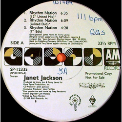 Janet Jackson Rhythm Nation Vinyl 12" USED