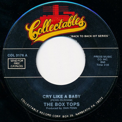 Box Tops Cry Like A Baby / Soul Deep Vinyl 7" USED