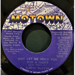 David Ruffin Just Let Me Hold You For A Night Vinyl 7" USED