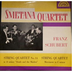 Franz Schubert Smetana Quartet   String Quartet No.14 In D Minor 'Death And The Maiden'     String Quartet Movement In C Minor Vinyl LP USED