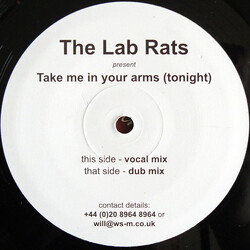 Lab Rats Take Me In Your Arms (Tonight) Vinyl 12" USED