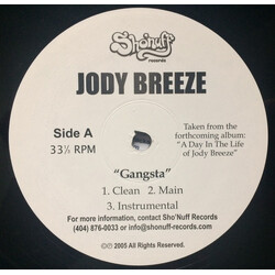 Jody Breeze / Young Jeezy Gangsta Vinyl 12" USED