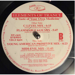 Elements Of Trance A Taste Of Your Own Medicine Vinyl 12" USED
