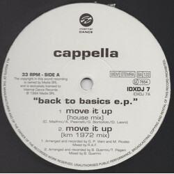 Cappella Back To Basics E.P. Vinyl 12" USED