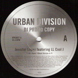 Jennifer Lopez / LL Cool J All I Have Vinyl 12" USED