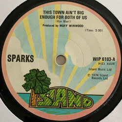 Sparks This Town Ain't Big Enough For Both Of Us Vinyl 7" USED
