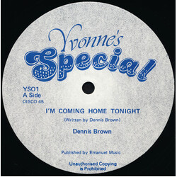 Dennis Brown / The Revolutionaries I'm Coming Home Tonight Vinyl 12" USED