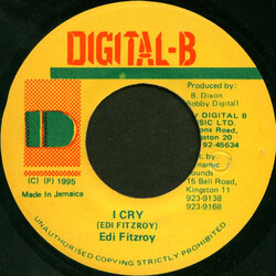 Edi Fitzroy I Cry Vinyl 7" USED