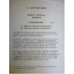 Dana Down / Jeremy Newall / Colour Girl Special Vinyl 12" USED