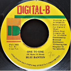 Buju Banton One To One Vinyl 7" USED