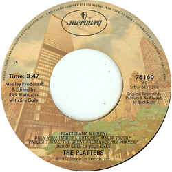 The Platters Platterama Medley USED VINYL 7INCH 45 RPM STYRENE