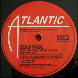 Sean Paul (When You Gonna) Give It Up To Me / Never Gonna Be The Same Vinyl 12" USED