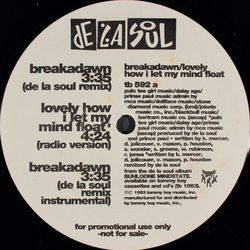 De La Soul Breakadawn / Lovely How I Let My Mind Float Vinyl 12" USED