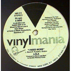 Lola I Need More Vinyl 12" USED