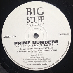 Prime Numbers / Ellie Lawson Never Leave Me ( No Way) Vinyl 12" USED