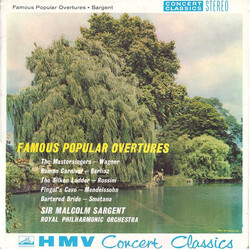 Sir Malcolm Sargent / Royal Philharmonic Orchestra Famous Popular Overtures Vinyl LP USED
