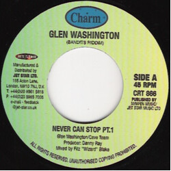 Glen Washington Never Can Stop Pt.1 Vinyl 7" USED