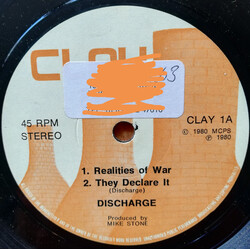 Discharge Realities Of War Vinyl 7" USED