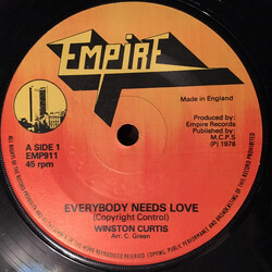 Winston Curtis Everybody Needs Love / Welcome You Back Home Vinyl 7" USED