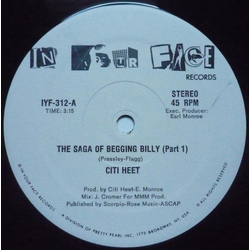 Citi Heet The Saga Of Begging Billy / Sally 45 Vinyl 12" USED