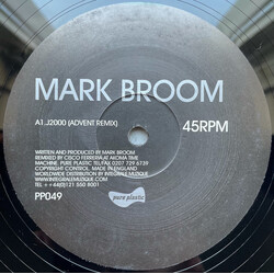 Mark Broom J2000 (Advent Remix) / Lessons Learnt (Olga+Jozef Remix) / To Be Continued Vinyl 12" USED