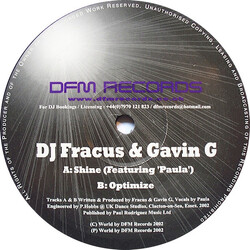 DJ Fracus & Gavin G Shine / Optimize Vinyl 12" USED