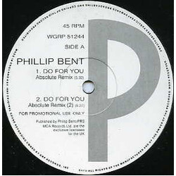 Phillip Bent Do For You Vinyl 12" USED