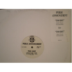 Public Announcement Too Hot Vinyl 12" USED