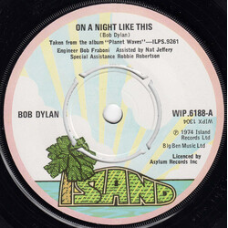Bob Dylan On A Night Like This Vinyl 7" USED