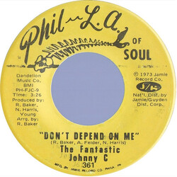 The Fantastic Johnny C Don't Depend On Me Vinyl 7" USED