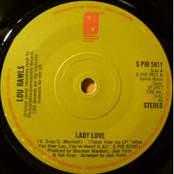 Lou Rawls Lady Love Vinyl 7" USED