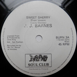 J. J. Barnes Sweet Sherry Vinyl 7" USED