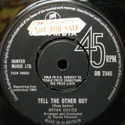 Bryan Davies Tell The Other Guy Vinyl 7" USED
