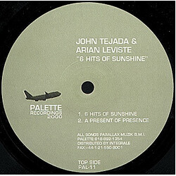 John Tejada & Arian Leviste 6 Hits Of Sunshine Vinyl 12" USED