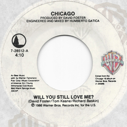 Chicago US Will You Still Love Me? Vinyl 7" USED