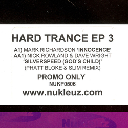 Mark Richardson / Nick Rowland & Dave Wright Hard Trance EP 3 Vinyl 12" USED