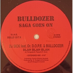 DJ Sick / Dr. D.O.P.E. / Bulldozer (2) Blah Blah Blah Vinyl 12" USED