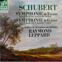Franz Schubert / Raymond Leppard / Scottish Chamber Orchestra Symphonie N°3 D.200 En Ré Majeur / Symphonie N°6 D.589 En Ut Majeur Vinyl LP USED
